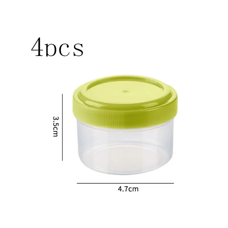 4pcs Plastic Sauce Squeeze Bottle Mini Seasoning Box Salad Dressing Containers Outdoor Portable Barbecue Spice Jar Kitchen Tool