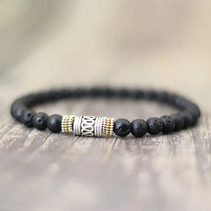 Minimalist 6mm Natural Stone Bracelet for Yoga Meditation - Smarsty