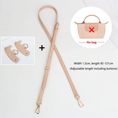 1 Set Bag Strap For Longchamp Mini Punch-free Genuine Leather Shoulder Strap Set Transformation Crossbody Strap Bag Accessories