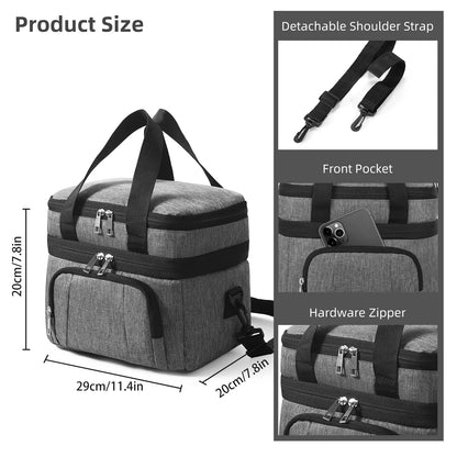 Insulated Lunch Bag With Adjustable Strap And Waterproof - Smarsty