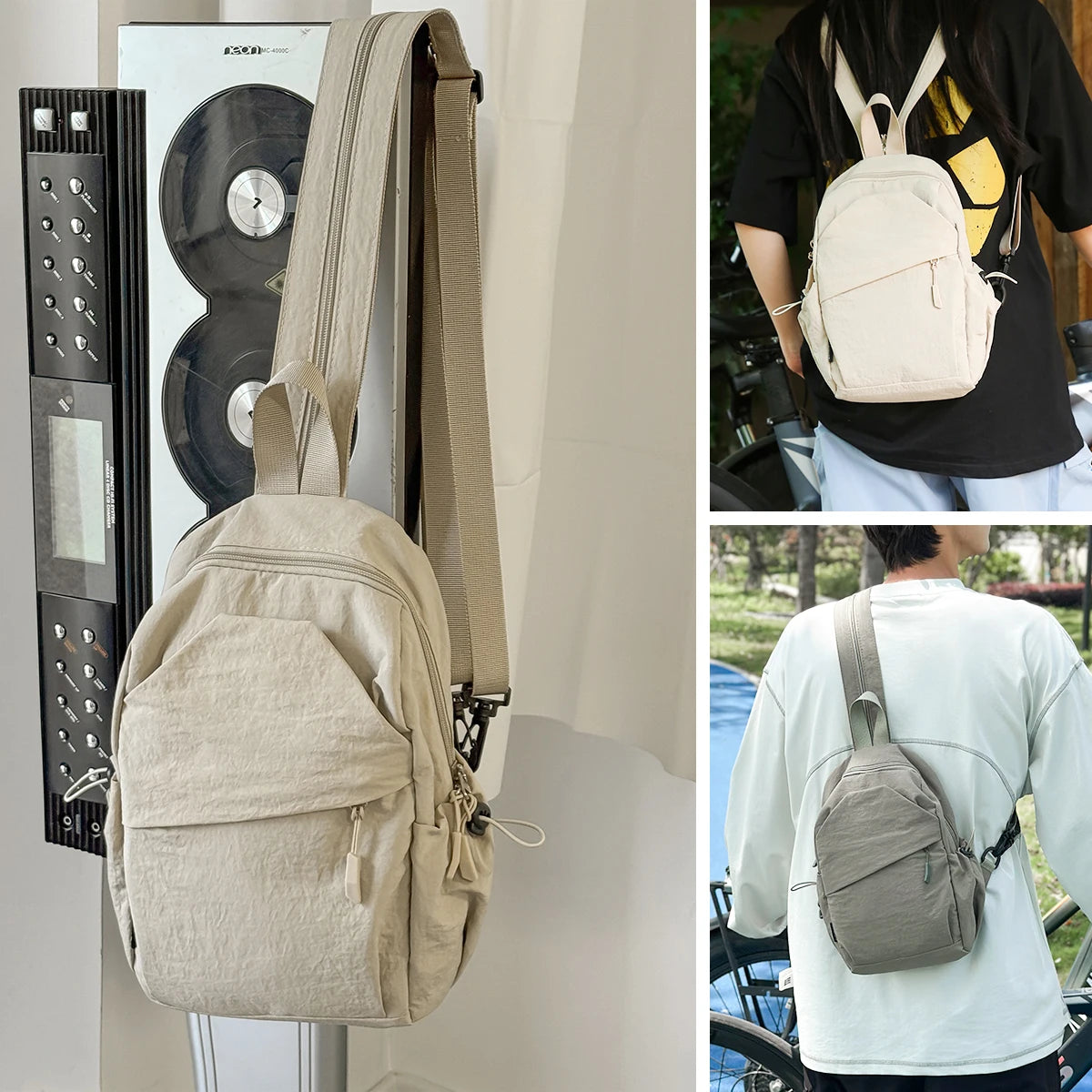 Lightweight Nylon Crossbody Bag Unisex Chest Pack Travel - Smarsty