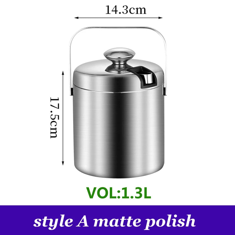 Portable Stainless Steel Ice Bucket for Outdoor Parties - Smarsty