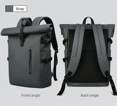 HK Expandable Travel Backpack Men Large Capacity Waterproof 15.6” Laptop Bag Hiking Rucksack Cycling Daypack Bag with USB Port - Smarsty