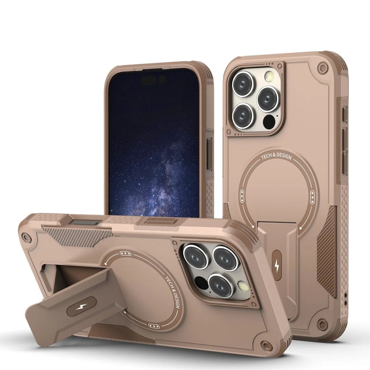 Armor Invisible Bracket for Magsafe Case For iPhone 17 16 15 13 14 12 Pro Max Plus 11 Magnetic PC Wireless Charge Holder Cover
