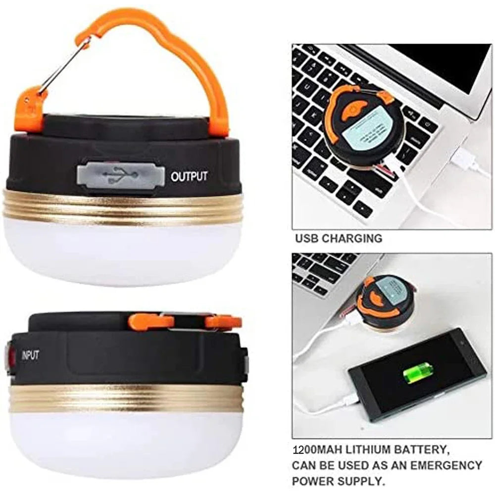 10W High Power Camping Lantern Tents Lamp 1200mah USB Rechargeable Portable Camping Lights Outdoor Hiking Night Hanging Lamp