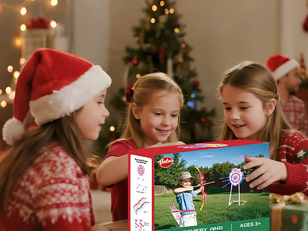 VATOS Night-Light Bow Arrow Guns Toy For Girls Archery Stand Target Board Indoor Outdoor Game Toys Kids Christmas Birthday Gift