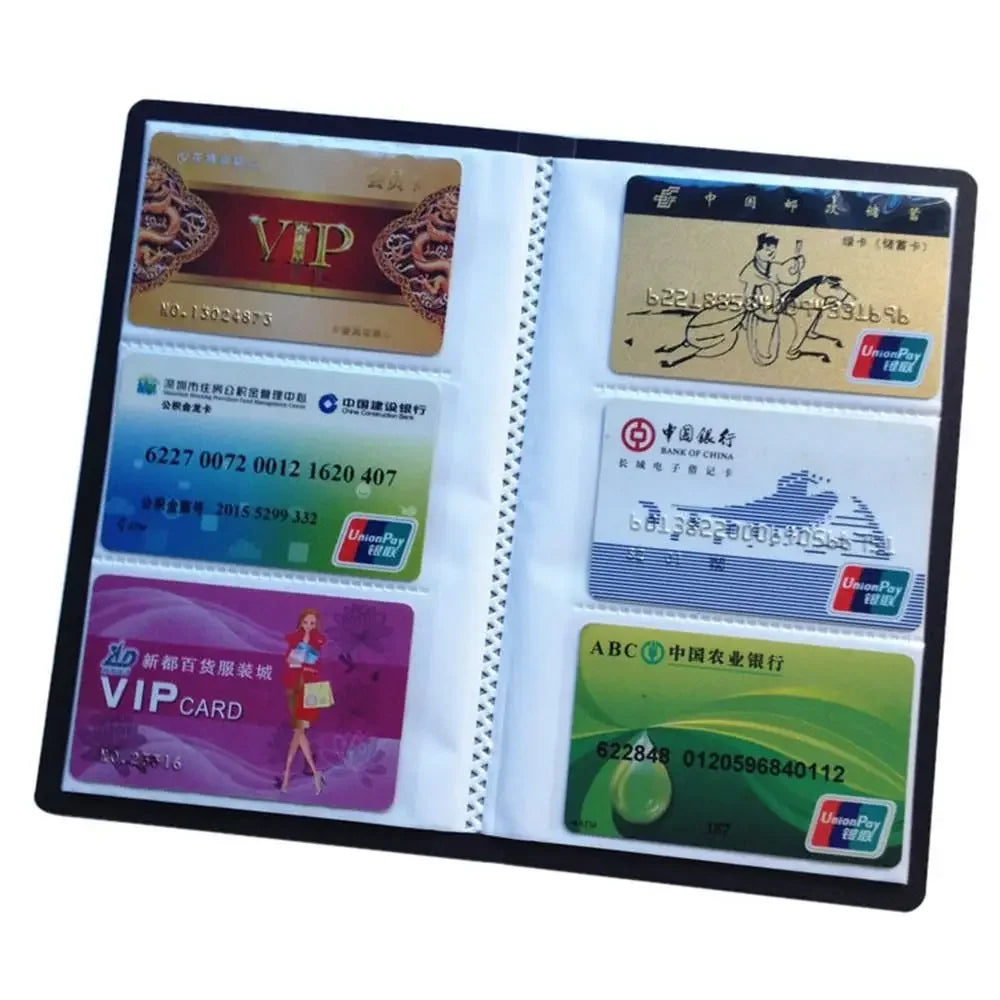 40/120/180/240/300 Cards ID Credit Card Holder Book Case Organizer Leather Business Cards ID Credit Card Holder Case Cards Album