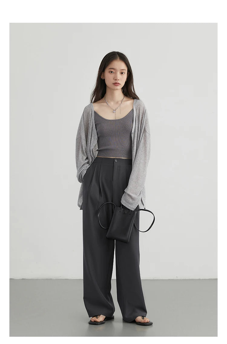 CHIC VEN Women's Cardigan New V-neck Long Sleeved Female Shirt Female Jumpers Sun Protection Woman Top Spring Summer 2024