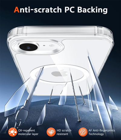 Magnetic Clear Phone Case for Magsafe IPhone Air 17 E 16 15 14 13 12 11 Pro Max Plus 17E 16E Mac Safe Transparent Bumper Cover