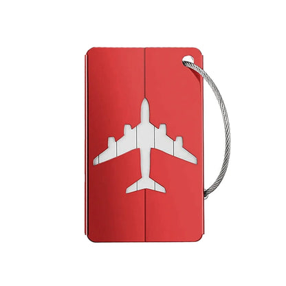 Aluminum Alloy Travel Luggage Tag Hanging Tag Suitcase Tag Plane With Name ID Cards Anti-lost Solid Color Travel Accessories - Smarsty