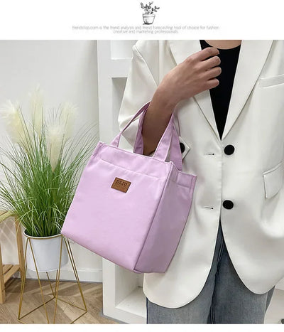 Large Capacity Insulated Lunch Bag With Sturdy Top Handle - Smarsty