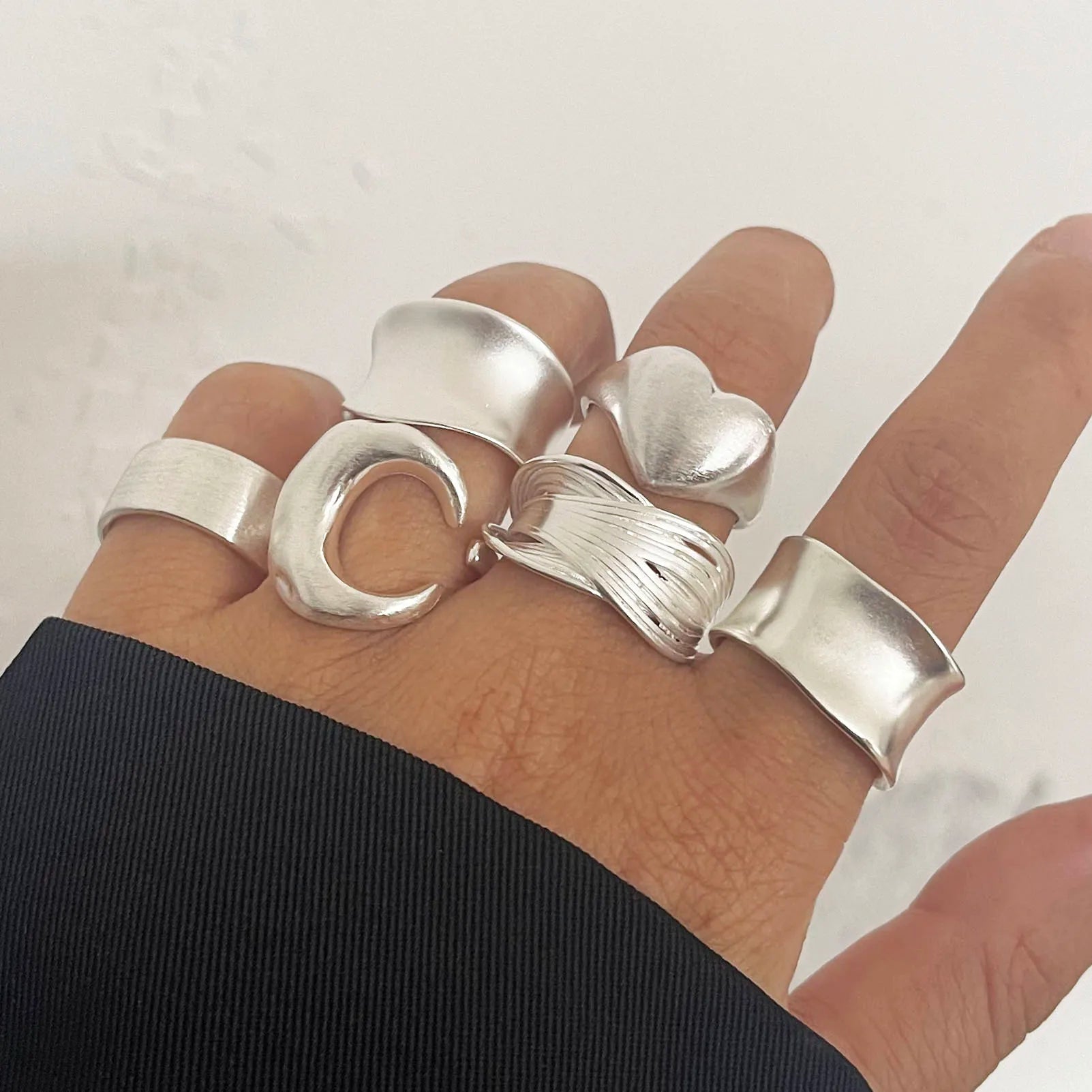 925 Sterling Silver Minimalist Ring Set for Women - Smarsty