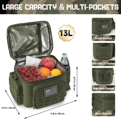 Tactical Lunch Box for Men Insulated Leakproof Cooler Bag - Smarsty