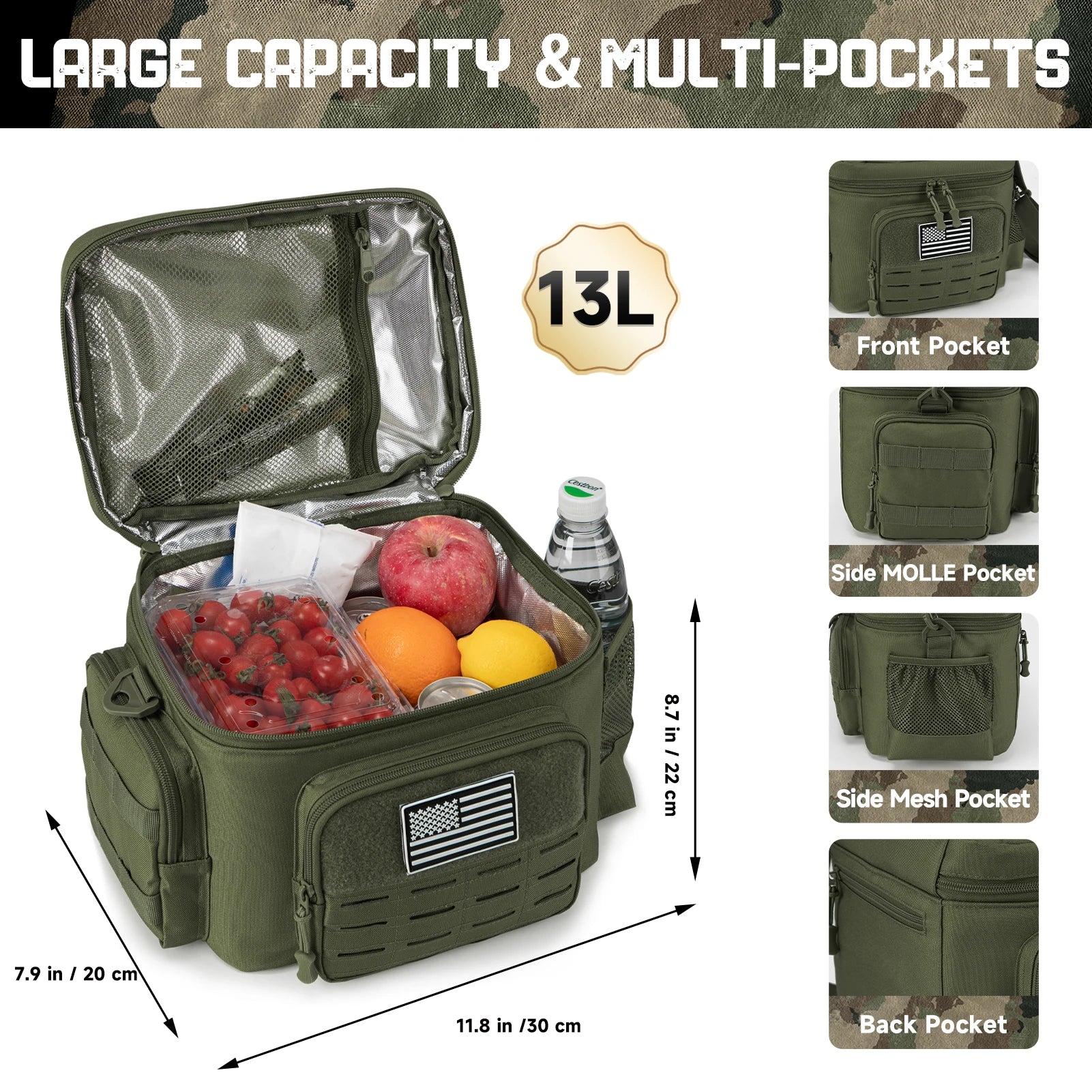 Tactical Lunch Box For Men Leakproof Insulated Cooler - Smarsty