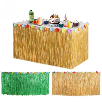 Vibrant Hawaiian Table Skirt for Easy Summer Parties - Smarsty
