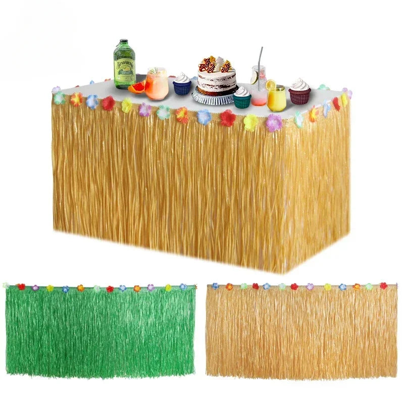 Vibrant Hawaiian Table Skirt for Easy Summer Parties - Smarsty