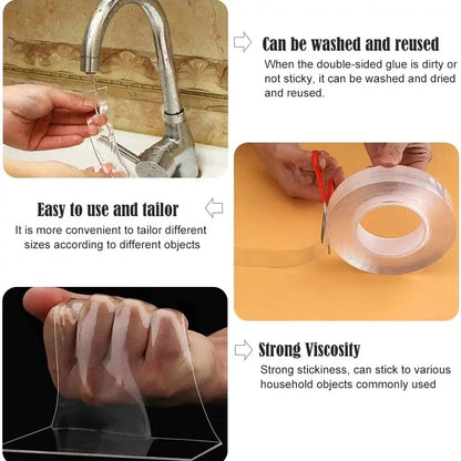 3M Nano Double Sided Tape Waterproof Reusable Adhesive - Smarsty