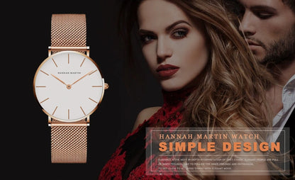 Rose Gold Women's Bracelet Watch with Japan Quartz Movement - Smarsty