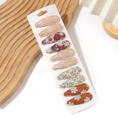 10 Pcs Cotton Alloy Hair Clips for Kids - Smarsty