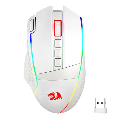 Redragon M991 Wireless Gaming Mouse 26000 DPI 3-Mode Gamer 9 Macro Buttons RGB Backlight Mice, Black - Smarsty