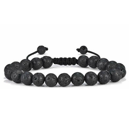 Natural Tiger Eye Lava Rock Bracelet Handmade Protection - Smarsty