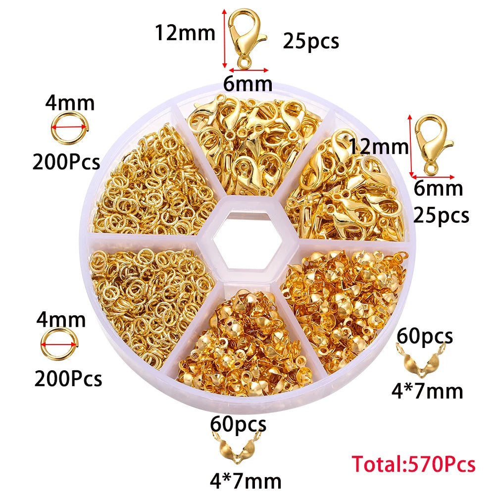 Alloy Jewelry Findings Set with Clasps and Hooks - Smarsty