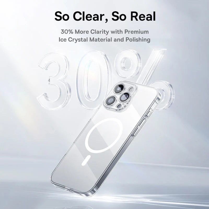 Smarsty Clear Magnetic MagSafe Slim Case for iPhone 16 Pro Max -