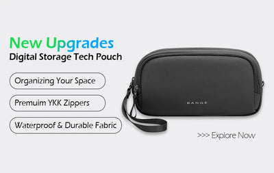BANGE Travel Waterproof Backpack with USB Charging Port Fit 15.6 Inch Laptop Backpacks for Men and Women, Teenager School Bags - Smarsty