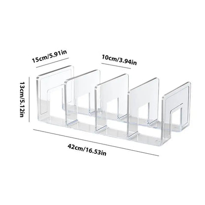 4 Slots Handbag Storage Racks Transparent Wardrobe Divider Shelf Acrylic Storage Holder Closet Organizer Bags Display Racks by Smarsty