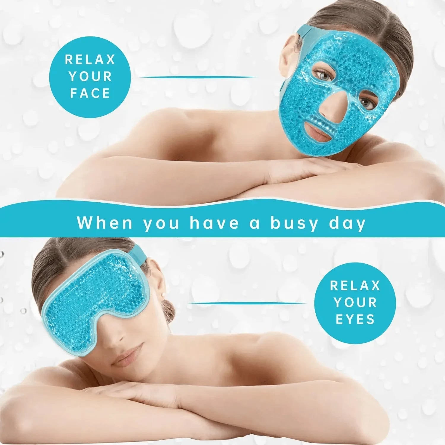 Gel Cooling Eye Mask for Refreshing Hot Cold Therapy - Smarsty