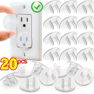 10/20PCS Childproof Outlet Covers – US Standard Baby Safety Plugs, Clear Electrical Socket Protectors for Home & Export - Smarsty