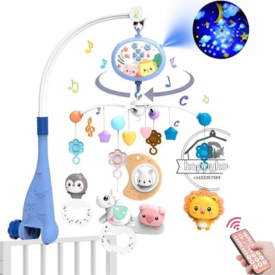 Musical Baby Crib Mobile with Lights Music Projection for Infants Remote Control Crib Toys for Newborn Baby Mobile for Crib Toys - Smarsty