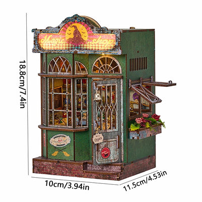 DIY Book Nook Kit 3D Miniature Wooden Doll House Photo Frame Ornament Bookshelf Insert Retro Booknook Decor For Birthday Gifts by Smarsty