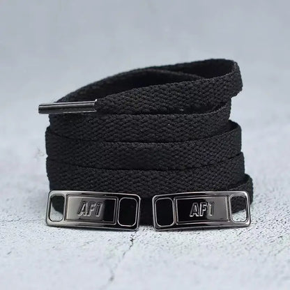 4Pcs AF1 Shoelaces Black White Flat laces and Shoe Decoration Suit Sneaker Shoelace Air Force one Shoes Accessories - Smarsty