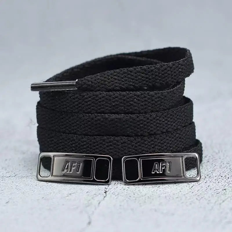 4Pcs AF1 Shoelaces Black White Flat laces and Shoe Decoration Suit Sneaker Shoelace Air Force one Shoes Accessories - Smarsty