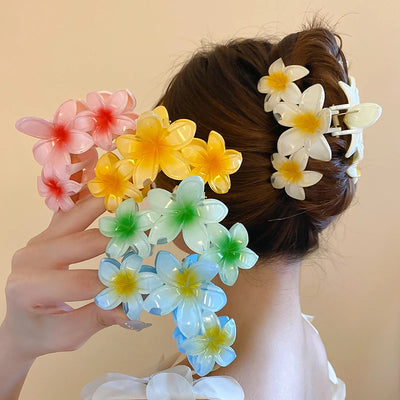 Sunflower Gradient Flower Hair Clip Secure Beach Style - Smarsty
