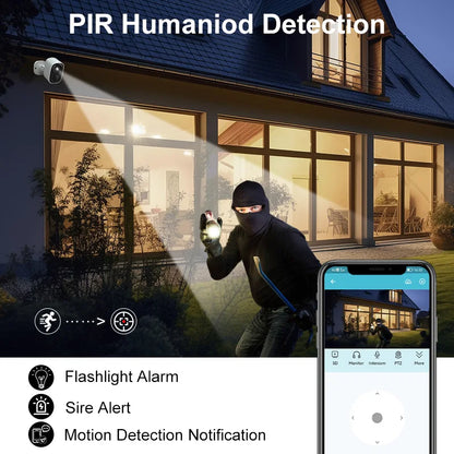 Vstarcam 2K Solar Security Cameras Wireless Outdoor Battery Powered Security Camera PIR Motion Alarm Cloud Storage Two Way Audio