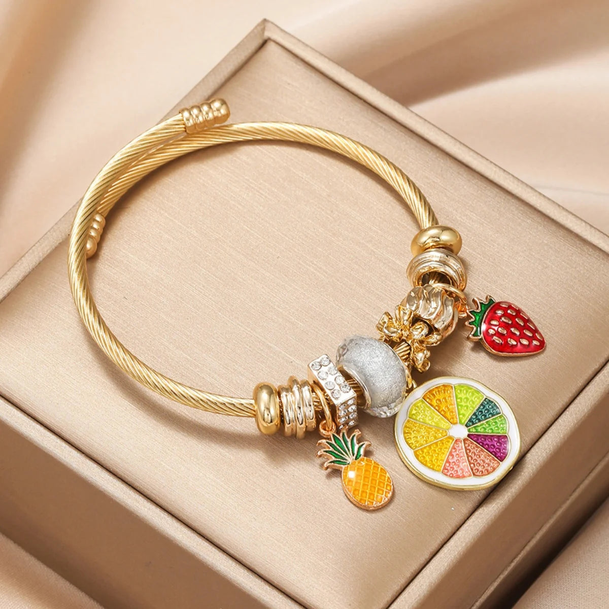 Fashion Multi Element Stainless Steel Love Bracelet for Women - Smarsty