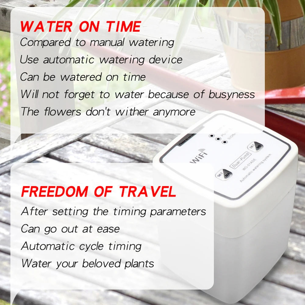 Smart WiFi Watering System with Double Pump Automation - Smarsty
