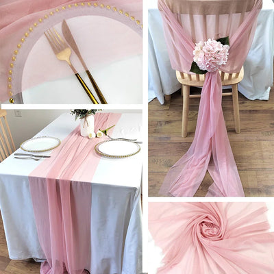 Chiffon Table Runner for Elegant Wedding and Party Decor - Smarsty