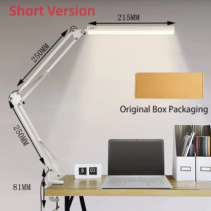 LED Desk Lamp with Clamp and Dimmable Light - Smarsty