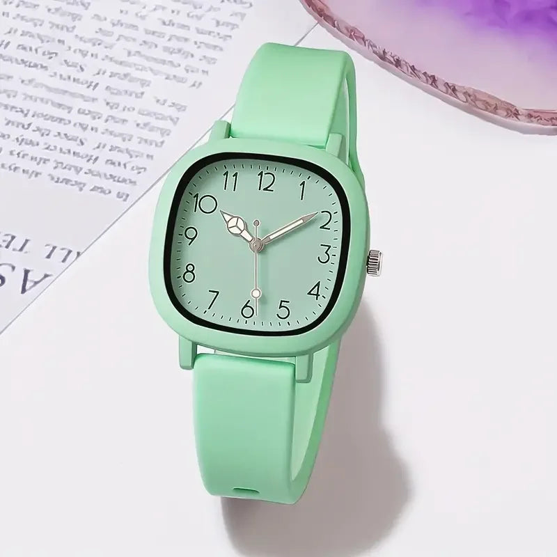 Silicone Band Women Quartz Watch with Arabic Dial - Smarsty