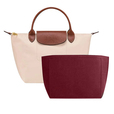 Felt Insert Bag Fits For Longchamp Handbag Liner Bag Felt Cloth Makeup Bag Support Travel Portable Insert Purse Organizer - Smarsty