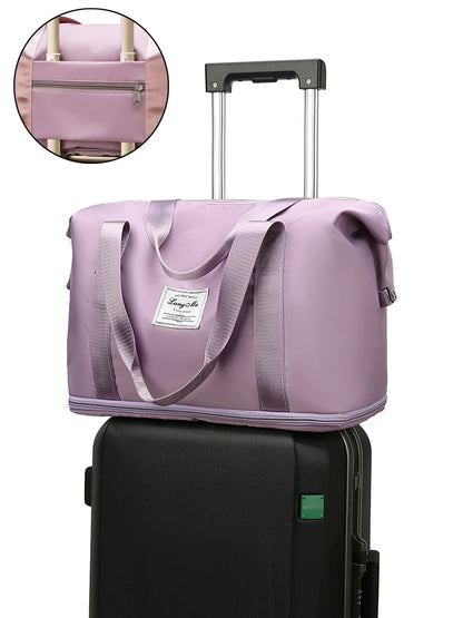 Waterproof Nylon Travel Duffle Bag for Women Large Capacity - Smarsty