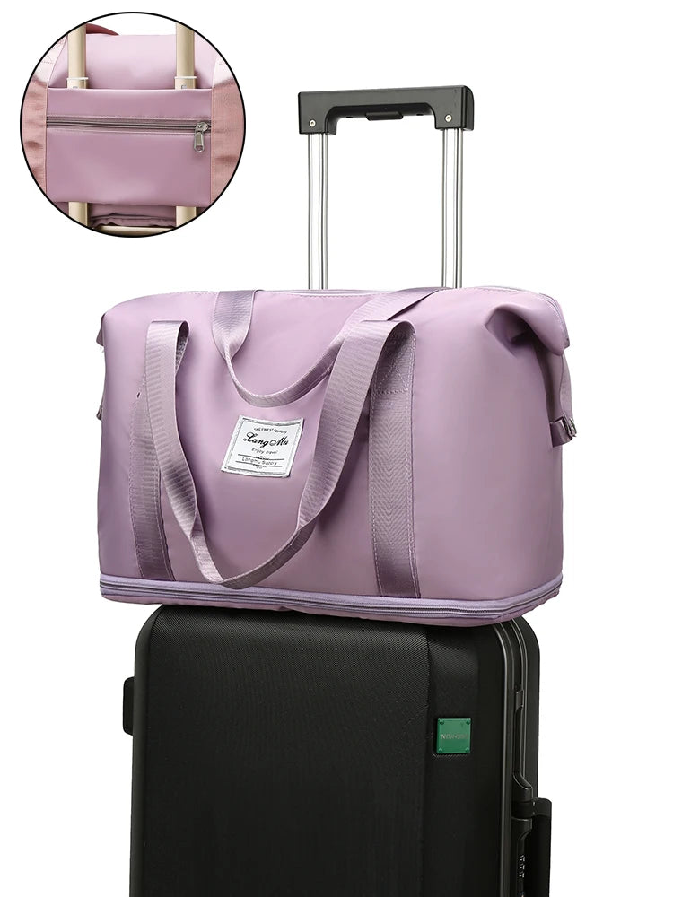 Waterproof Nylon Travel Duffle Bag for Women Large Capacity - Smarsty