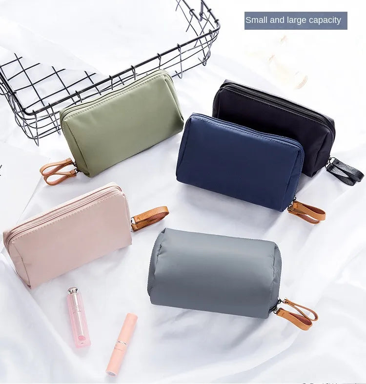 Waterproof Large Capacity Makeup Bag Multiple Colors Dacron Travel Storage Bag Partitioned Cosmetic Pouch Handbag Lipstick Pack - Smarsty
