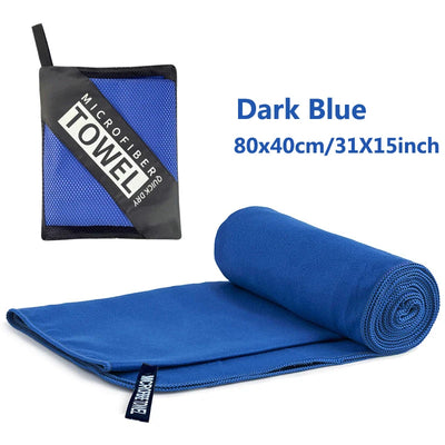 Quick-Drying Microfiber Camping Towel Super Absorbent Gym/Swimming Towel 40x80cm Lightweight Sports/Beach/ Travel Towels by Smarsty