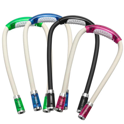 ABS LED Flexible Handsfree Hug Neck Reading Book Light Lamp Torch Flashlight Multifunctional Work Lamp