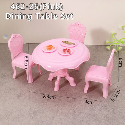 1:12 Dollhouse Miniature Cradle Crib Surround Bed Piano Table Set Furniture Kitchen Model Decor Toy Doll House Accessories