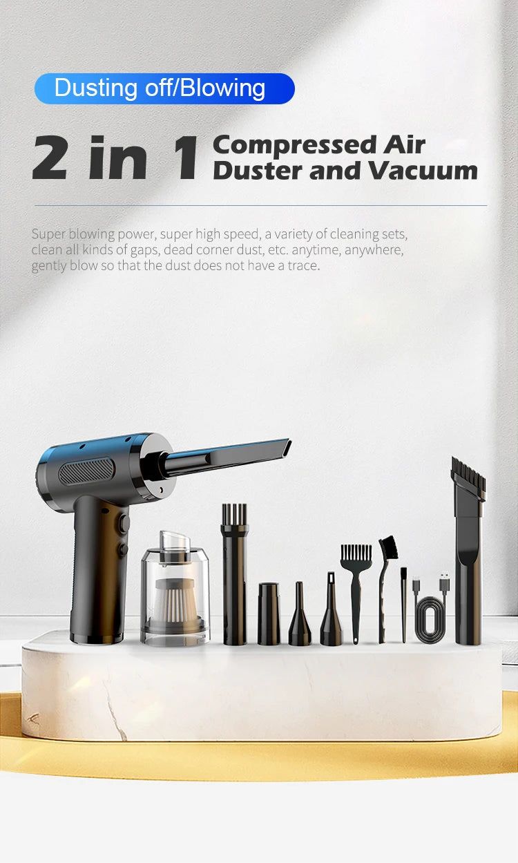 Rechargeable Portable Air Duster 50000RPM for Keyboard